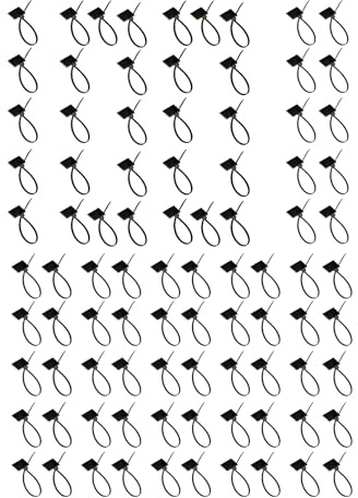 Attaches de serrage - 100 pièces de serre-câbles minces, organisation de câbles avec étiquetage attaches autobloquantes pour intérieur jardin extérieur maison atelier