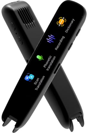 Stylo Traducteur Vocal Instantané Sans Connexion, Scanner de Texte avec Base de Données de 2,75 Millions de Mots, Batterie Intégrée - Haute Précision, Traduction Multilingue en