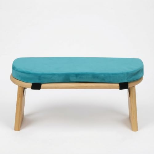 ＡＷＨＡＯ Meditation Stool with Removable Cover Compact Padded Stretching Bench Low-Profile Meditation Cushion for Meditators, Blue