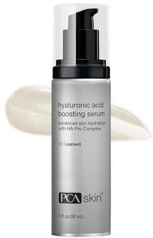 PCA SKIN Hyaluronic Acid Boosting Face Serum, Hyaluronic Acid Serum for Face Made with Niacinamide and Ceramides, Helps Reduce Fine Lines and Wrinkles and Delivers 24-Hour Moisturization, 1 oz Pump