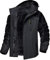 MAGCOMSEN Winterparka Herren Wasserdicht Atmungsaktiv Snowboardjacke Fleece Outdoorjacke Warm Gefüttert Skijacke Herren Softshelljacke Winddicht Trekkingjacke mit Multi Taschen XL