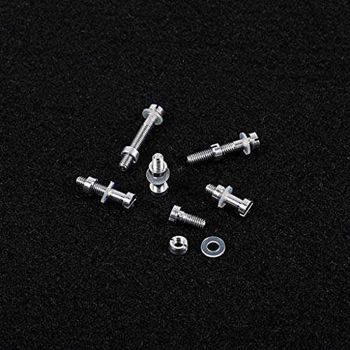 Alnicov 6 pièces platine porte-tête cartouche stylet Kit de montage en métal vis boulon écrou rondelle ensemble Lp tourne-disque accessoires