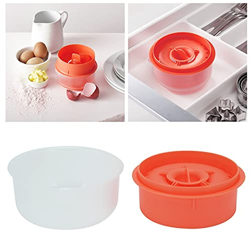 Separatore per uova, divisore riutilizzabile per tuorlo, strumento per l'estrazione del separatore di albumi, filtro per cucchiaio, strumenti per la cottura della cucina(arancia)