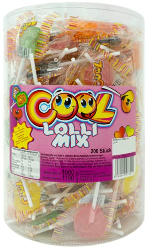 Cool Lolli Mix Boîte de 200 sucettes 5 g Boîte de 1 kg