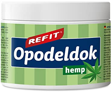 REFIT Opodeldok hampsalva XXL 500 ml – uppfriskande hampa örtsalva med kamfer och eteriska oljor – mild vård för ryggmuskler och leder – med naturliga extrakt