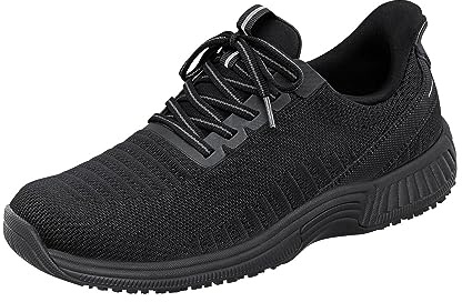 Orthofeet Hands-Free Orthopädischer Damen Slip-in Sneaker komplett schwarz Kita, Größe 38.5 Weit
