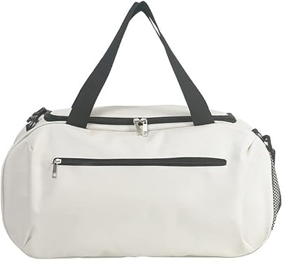 YYKSYDPT Borsa da palestra, Borsone sportivo per Donna Uomo, Borse da viaggio per il fine settimana per il nuoto, lo yoga (Bianco)