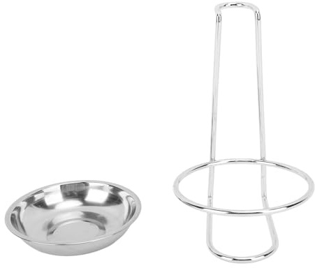 Vertikal soppslevhållare Rostfritt stål Skedhållare Enkel åtkomst Köksredskap Ställ till kök Kökskärl Hot Pot /190(Silver with 1 Plate)