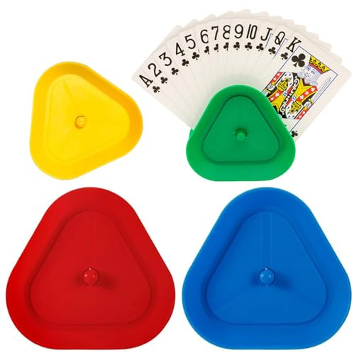 Nesthetics Playing Cards Holder, Playing Card Holder for Kids, Game Card Stands, Plastic Triangle Standing Card Games Holder, Suitable for Groups Who Like to Play Cards Hands Card Stand Holder