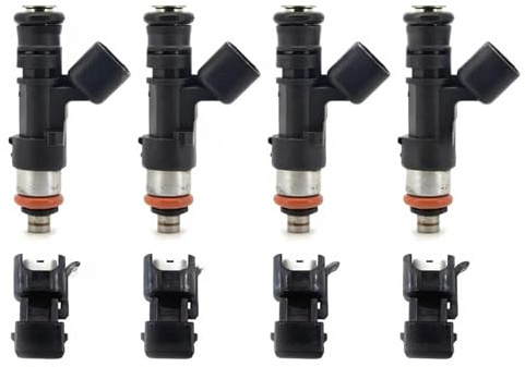 4 inyectores de combustible Bosch de 52 lb y 550 cc (0280158117) Compatible Con EV14 Audi A4 Golf Jetta Passat