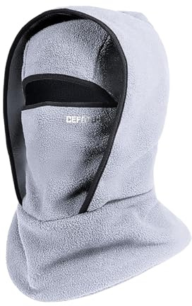 Cagoule d'hiver en Polaire Chaud Homme Femme Masque Moto Ski Bonnet Multifonction Coupe-Vent Thermique Chapeau en Polaire avec Cache-Cou pour Running Snowboard Camping Randonnée Homme et Femme