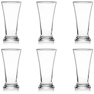 ZKALQECNF Leche Juego de 6 vasos agua transparentes, 5 tamaños, cerveza artesanal cintura delgada for disfrutar al máximo la Bebidas(XXL)