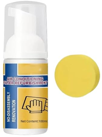 Detergente Condizionatore,100 ml Spray Detergente Senza Risciacquo - Pulitore Serpentine con Spugna per Condizionatore - per Sporco Polvere Grasso Manutenzione Ventilatore Elettrico Domestico