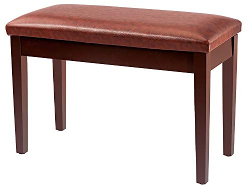 Bonnlo Duet Piano Bench with Storage Compartment and Thick Cushion Hinged top Artist Duet Seat