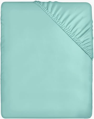 Utopia Bedding - Spannbettlaken 90x200cm - Spa Blau - Oeko-Tex Zertifiziertes Gebürstete Polyester-Mikrofaser Spannbetttuch - 35 cm Tiefe Tasche