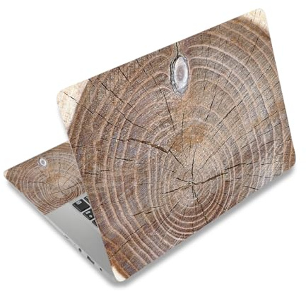 Laptop Skin Sticker Decal,12 13 13.3 14 15 15.4 15.6 inch Laptop Vinyl Skin Sticker Cover Art Protector Notebook PC (Free 2 Wrist Pad Included), Decorative Waterproof Removable, Wood Art