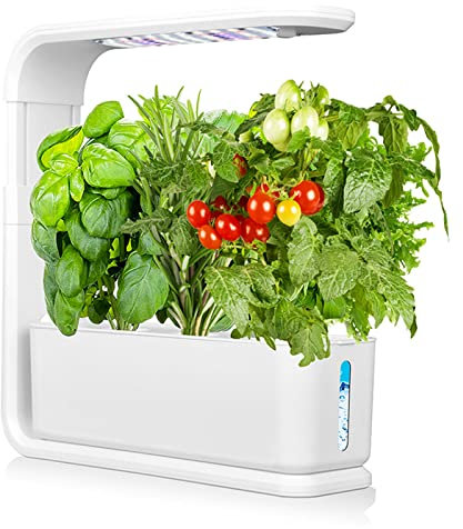 MKNZOME Hydroponic System, 3 Hülsen Indoor Kräutergarten mit Pflanzenlampe für Pflanzenwachstum, Automatisches Keimungs, Höhenverstellba, Smart Garten Anzuchtsystem, ideal für Kräuter & Pflanzen#3