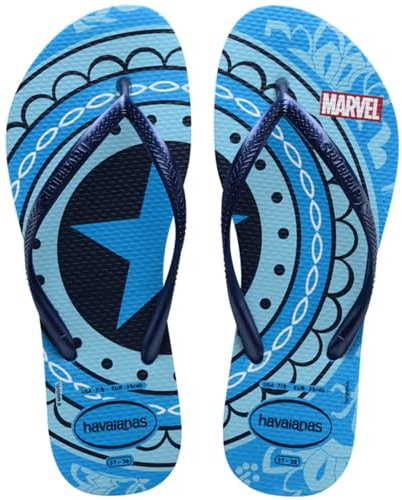 Havaianas - Slim Marvel, Tongs Confortables, Durables et Légères, Design Avec les Super-héros Marvel, Semelle Antidérapante, Femme