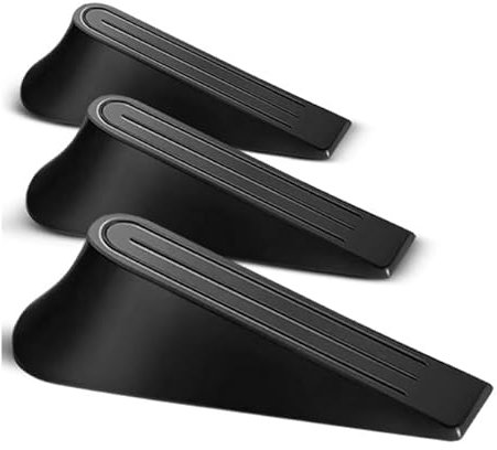 MSC 3 Pack Rubber Door Wedge, Door Stop, Multi Surface Doorstopper, Door jam, Suitable Door stoppers for Floor of All Types Such as Wooden or Tiled Floors 3pc