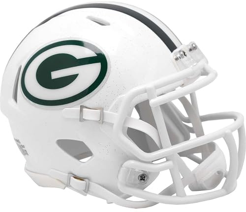 Riddell Casco de Fútbol Americano de Velocidad Mini Alternativo de Green Bay Packers (2024) - Tamaño 1:2 - Unisex - Adulto