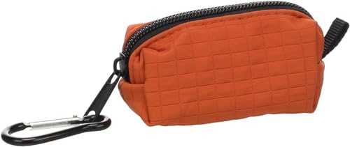 Flamingo Sac à crottes Chien – Vika Orange – Polyester – Fermeture éclair + Mousqueton – 9x4x5,5 cm – 1 Rouleau 20 Sacs Gratuit