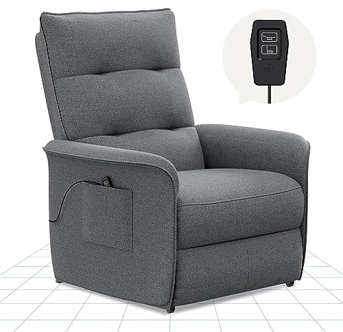 Softa Recliner, Electric Reclining Chair, Electric Armchair with 105°-155° Adjustable Backrest, Sofa in Living Room and Bedroom, Slate Gray