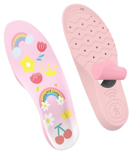 AXFEE Localizzatore Air-tag Solette per Bambini, Antiscivolo, Traspiranti, 175-190MM Solette per Air tag Tracking Devise, Posizionamento, Ammortizzanti con Scomparto Air Tag, per bambini e adulti-Rosa