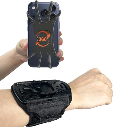 FAYAHAR Porta Telefono Corsa, 360°Fascia Braccio Running, Universale Fascia Corsa Cellulare da Braccio, Porta Telefono per Correre, per Smartphone da 4 a 6,5 Pollici
