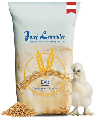 Leimüller Mangime per polli in seta senza gamberetti – Mangime per polli da seta, allevamento e galline ovaiole – Mangime senza mais, 100% privo di OGM, privo di polvere e pulito più volte