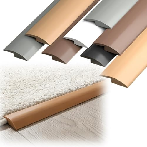 Soglia di Dislivello Pavimento, Profilo di Transizione PVC Autoadesivo, Rampa per Dislivelli Inferiori a 10 mm, Striscia di Giunzione per Moquette e Piastrelle(Yellow Oak Grain,5mm x 1m/3.3ft)