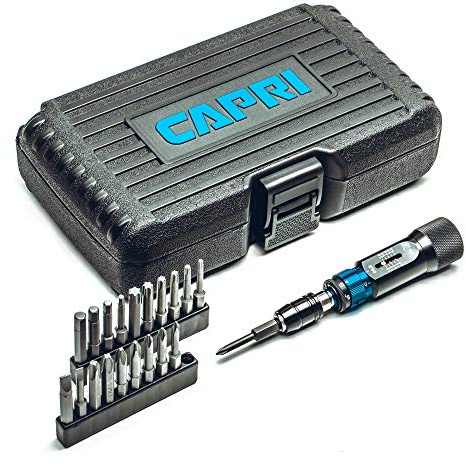 Capri Tools Ultra Precision Certified Torque Limiting Screwdriver Set, 1.5 to 6 in. lbs. in 0.05 in. ib. Increments