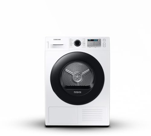 Samsung Asciugatrice Crystal EcoDry DV90TA040AH/ET, 8 kg, Pompa di Calore, No Wifi, Sensore Optimal Dry, Filtro 2 in 1, Carica Frontale, 60L x 85H x 60P cm