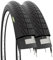 Ecovelò Caoutchouc Noirs 2 pneus 20 x 1,75 (47-406) pour vélo Graziella City BMX Adulte Unisexe, Taille Unique