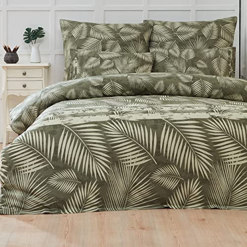 Mixibaby Bettwäsche Bettgarnitur Bettbezug Baumwolle 135x200 155x220 200x200 200x220 Modern, Größe:135 x 200 cm, Design Bettwäsche:Heather D25