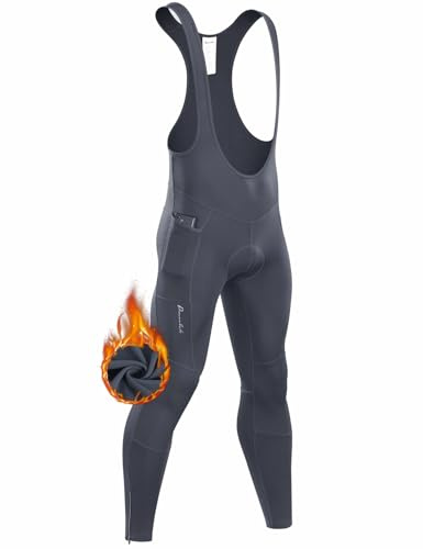 Przewalski Pantaloni da ciclismo da uomo 4D Imbottiti Bici Termici Bib Collant Leggings Equitazione Bici Bavaglino