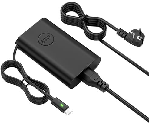 65W USB C Netzteil Ladegerät für Dell Latitude 5420, 5490, 5520, 5285, 5290, 7420, 7370, 7275, XPS 13 9250, 9360, 9365, 9370, Chromebook 5300, 3100 - LA65NM190 HA45NM170