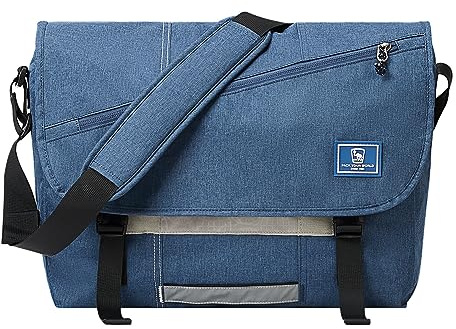 OIWAS Messenger Bags for Men, 15.6 Inch Satchel Bag Men Bag Shoulder Bag Laptop School Travel Work Blue