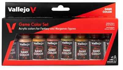 Vallejo 772187 Farb-Set Haut-Töne, 8x18 ml