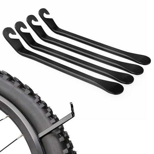 IKadiya Reifenheber[4 Stück], Stabil Stahl Montagehebel Reifenwechsel Werkzeug, Ergonomisch Reifenwechsel Hebel, Kompatibel mit Allen Fahrradschläuchen