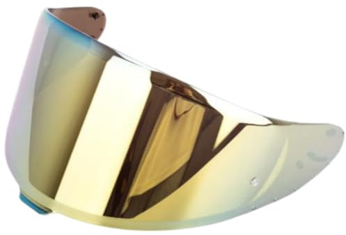 Guajiro - Visera Compatible con Shoei NXR 2 - Z8 - X15 - XSPR Pro - CWR-F2 | Pantalla Policarbonato preparado para Pinlock | Antirayas y Antivaho (Oro)