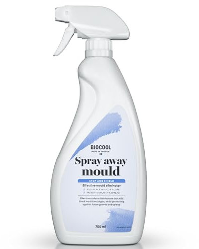 Schimmel- und Schimmelentferner-Spray, 750 ml, chlorfreier schwarzer Schimmelvernichter für Stoff, Leinwand, Holz & Badezimmer – Präventionsspray von Biocool