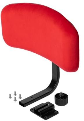 Gator Percussion Series 2 Padded Ergonomic Drum Throne Backrest Air Glide and Spindle Saddle Seat Style Thrones, Height-Adjustable Design, Red with Red Velour Surface, (GP-DTH-BR-RD)