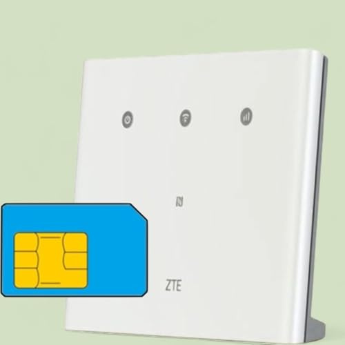 Router 4G WiFi con SIM Inclusa 350GB – Modem Internet Casa Senza Linea Fissa Plug & Play 300Mbps con 4 Porte LAN