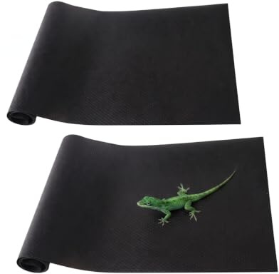FLZOOY 2 Pack Reptile Bedding Mat Waterproof Terrarium Liner | 40x100cm Non-Slip EVA Reptile Carpet for Bearded Dragon, Leopard Gecko, Tortoise, Snake, Lizard