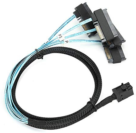 Bewinner Cavo Adattatore Interno Mini SAS SFF-8643 a SFF-8482 da 29 Pin, Cavo Server da 1 Metro per 4 unità SAS, Dati Ad Alte Prestazioni con Porta di Alimentazione, 6 Gbps per Canale, Connessione