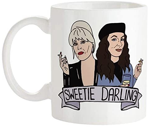 Ab Fab Mug (Patsy Stone Edina Monsoon, Kath and Kim Lady Dynamite Absolutely Fabulous, David Brent The Office, Wine), 11oz Ceramic Coffee Novelty Mug/Cup, Gift-wrap Available