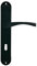 Domino ROMANA Poignée de Porte Noire 72 mm - Kit de Serrure à Clé BB - Longue Poignée en L pour Chambre, Bureau, Cave et Intérieur