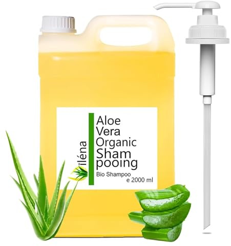 Bio Shampoo mit Aloe Vera und Arganöl Sulfatfrei Silikonfrei Anti-Haarausfall Behandlung Haar Volumensteigerung Natürliche und Bio-zertifizierte Pflege 2000 ml