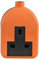 Pro Elec 0138-OR 1-fach Gummi-Steckdose, 13 A, 250 V, Orange