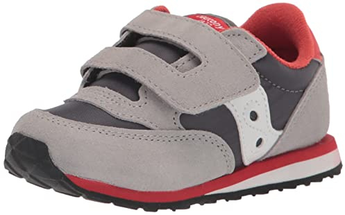 SAUCONY -SNEAKERS -TOMAIA SUEDE E MESH -CHIUSURA CON VELCRO -INTERSUOLA IN EVA -SUOLA IN GOMMA 21 grigio GRIGIO/BIANCO/ROSSO